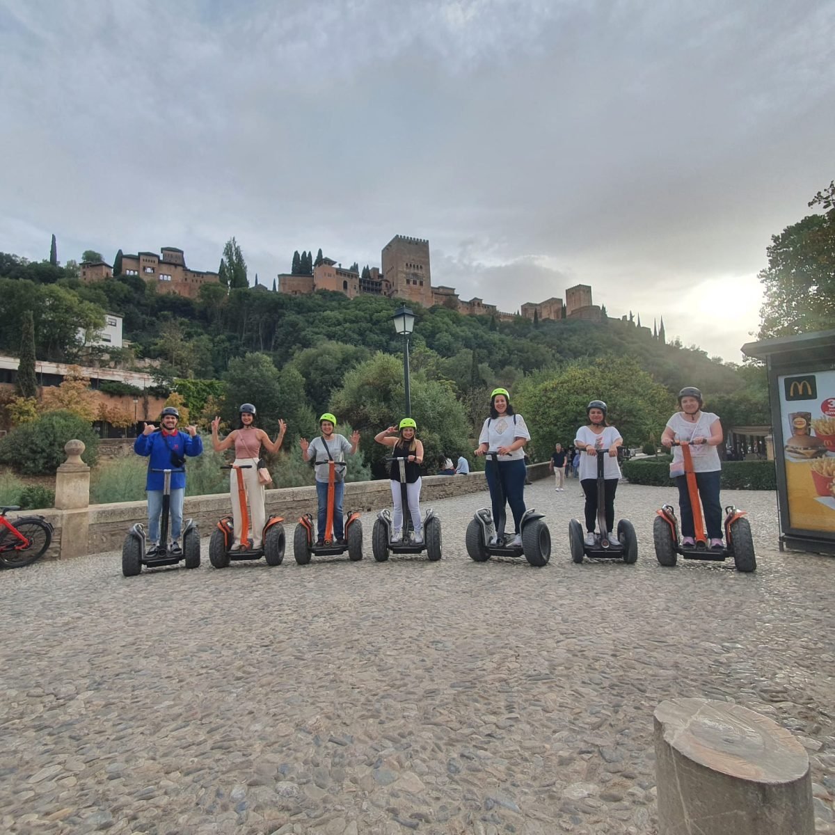 Happy corporate group during team building experience in Andalusia